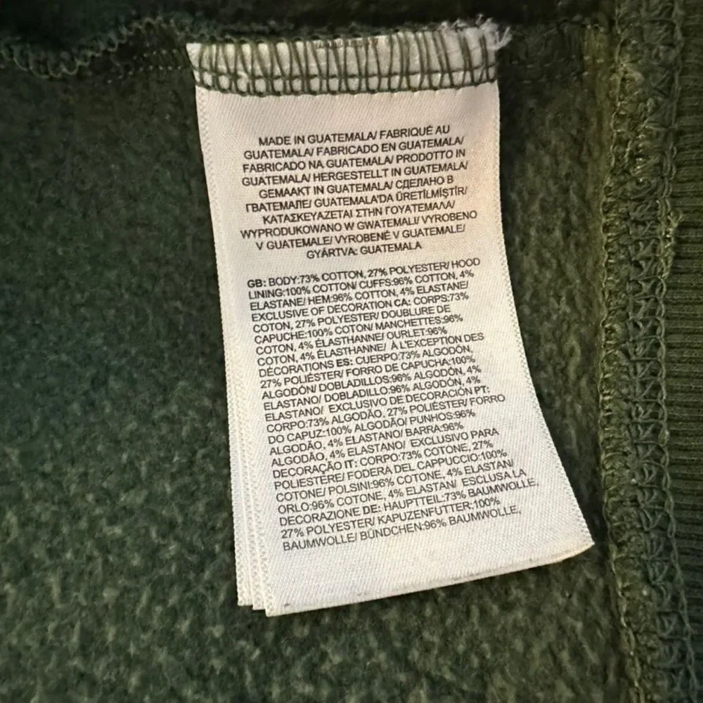 The North Face Graphic Hoodie Green Never Stop Exploring Medium
